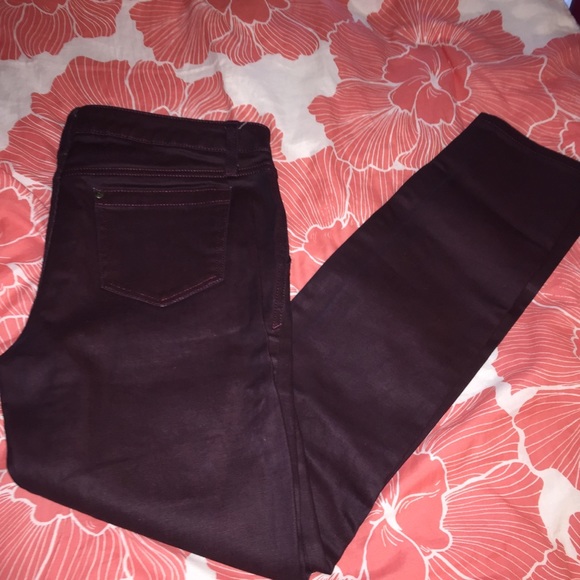 Tommy Hilfiger Denim - Tommy Hilfiger burgundy red denim skinny pants 6